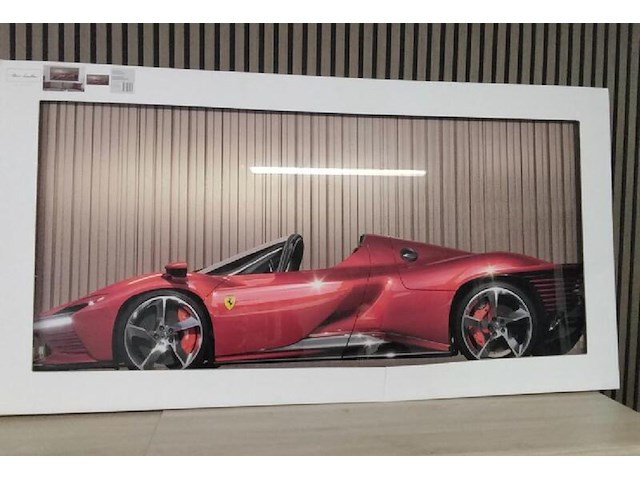 Zeer groot glas schilderij van ferrari - afbeelding 2 van  7