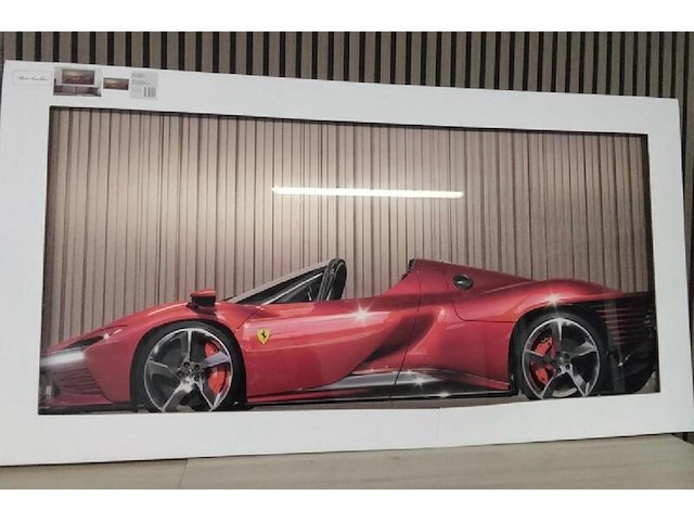 Zeer groot glas schilderij van ferrari - afbeelding 3 van  7
