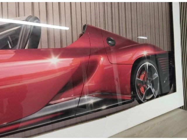 Zeer groot glas schilderij van ferrari - afbeelding 5 van  7