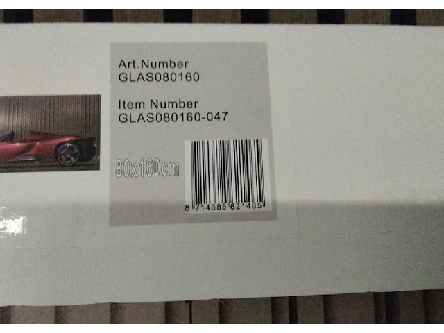 Zeer groot glas schilderij van ferrari - afbeelding 7 van  7