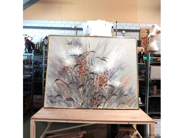 Zeer groot olieverfschilderij op doek - afbeelding 2 van  5