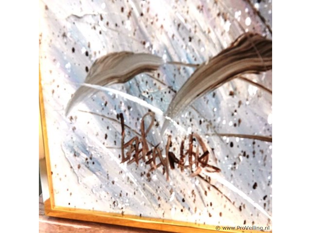 Zeer groot olieverfschilderij op doek - afbeelding 5 van  5