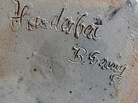 Zeer grote keramische vaas van studio-keramist bernhard erning, stadtlohn, duitsland - afbeelding 5 van  5