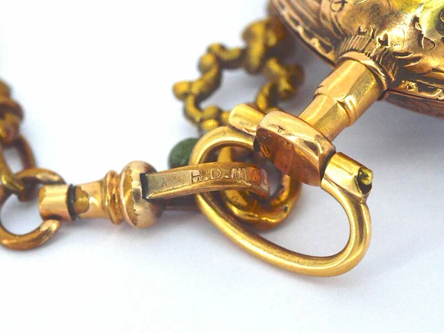 Zeer zeldzaam driekleurig gouden zakhorloge - afbeelding 3 van  14