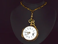 Zeer zeldzaam driekleurig gouden zakhorloge - afbeelding 8 van  14