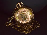 Zeer zeldzaam driekleurig gouden zakhorloge - afbeelding 12 van  14
