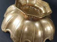 Zeer zware oude bloemvormige schaal - afbeelding 5 van  5