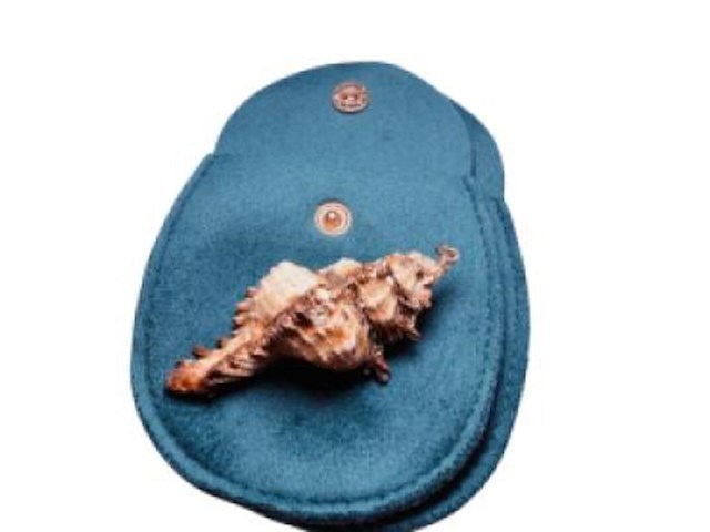 Zeeschelp hanger met roségouden plating - afbeelding 2 van  4