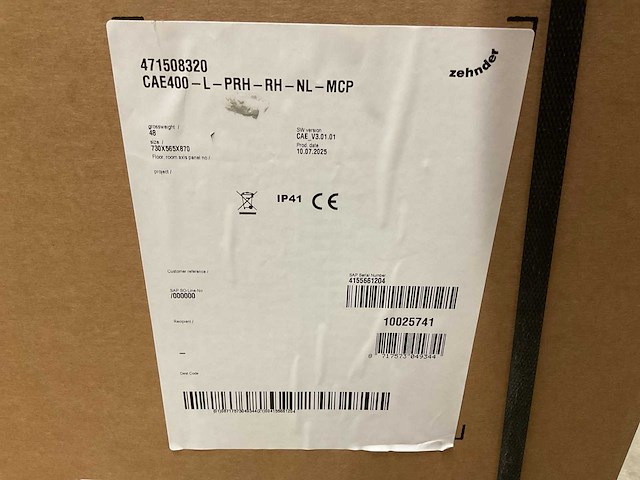Zehnder - comfoair e 400 links - wtw-unit - afbeelding 3 van  3