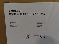 Zehnder - comfoair q600 nl l vv st erv - warmteterugwinunit - afbeelding 3 van  3