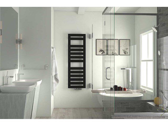 Zehnder - metropolitan spa - designradiator 60x175 cm mat zwart - afbeelding 1 van  2