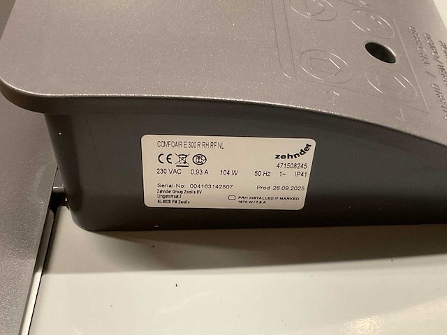 Zehnder comfoair e 300 r rh rf nl wtw-unit - afbeelding 8 van  8