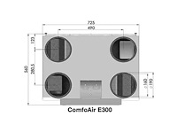 Zehnder comfoair e300 warmte terugwin unit - afbeelding 3 van  3