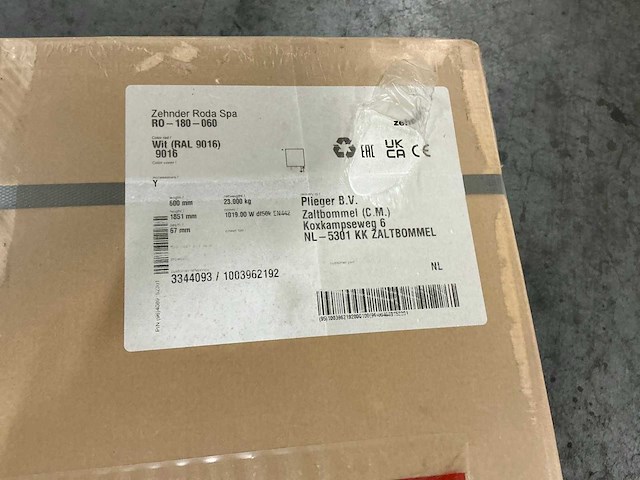 Zehnder roda spa designradiator wit 600x1851mm - afbeelding 2 van  3
