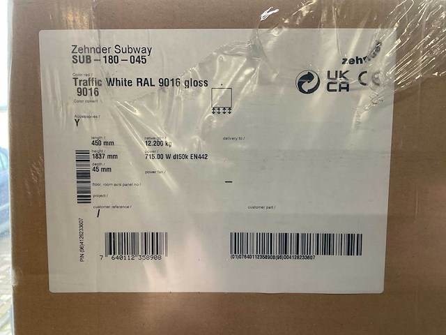 Zehnder subway sub-180-045 designradiator - afbeelding 3 van  5