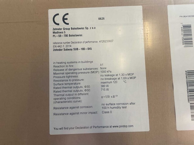 Zehnder subway sub-180-045 designradiator - afbeelding 5 van  5