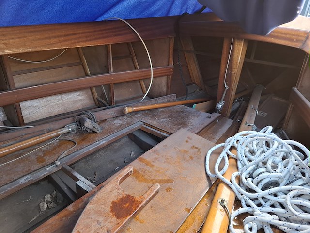 Zeilboot incl. trailer bruynzeel valk, bouwjaar ca 1940 - afbeelding 12 van  16