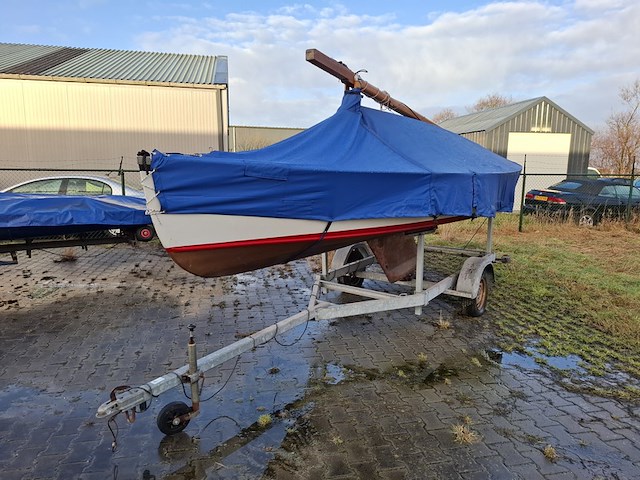 Zeilboot incl. trailer bruynzeel valk, bouwjaar ca 1940 - afbeelding 2 van  16