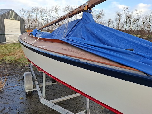 Zeilboot incl. trailer bruynzeel valk, bouwjaar ca 1940 - afbeelding 5 van  16