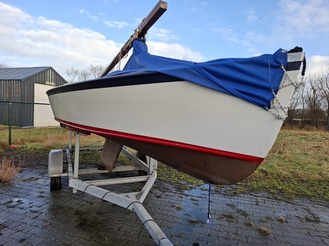 Zeilboot incl. trailer bruynzeel valk, bouwjaar ca 1940 - afbeelding 6 van  16