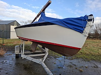 Zeilboot incl. trailer bruynzeel valk, bouwjaar ca 1940 - afbeelding 6 van  16