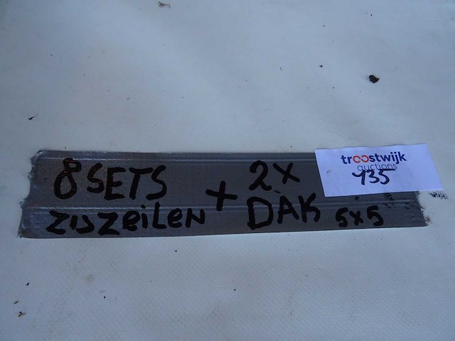 Zeilen set voor 5x5m tent - afbeelding 1 van  1