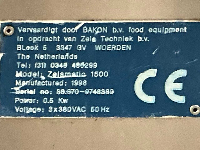 Zela techniek zelamatic 1500 platen invetmachine - afbeelding 9 van  9