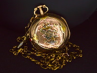 Zeldzaam driekleurig gouden zakhorloge - afbeelding 9 van  11