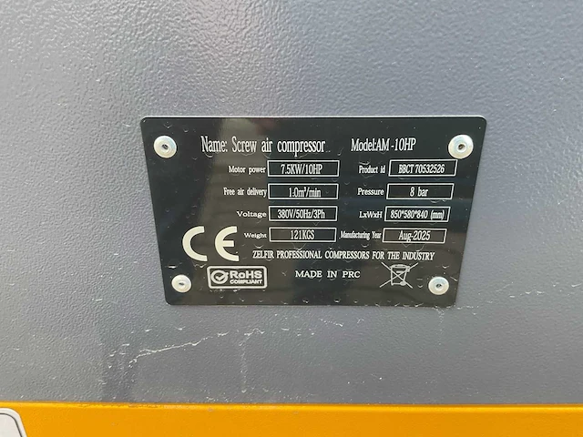 Zelfir am-10hp schroefcompressor - afbeelding 4 van  22