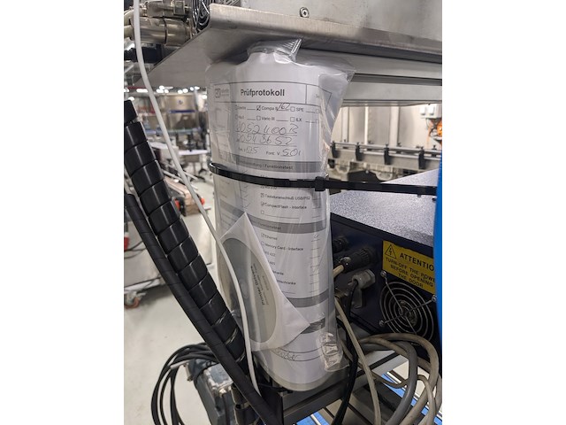 Zelfklevende etiketeer machine, altech, alritma, blauw, 2006 - afbeelding 12 van  13