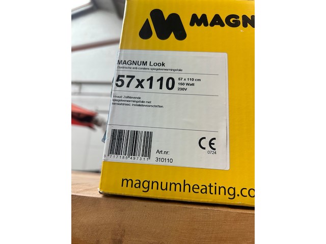 Zelfklevende spiegelverwarmingsfolie met aansluitdraad, magnum heating - afbeelding 2 van  2