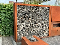 Zeno cortenstalen buitenkeuken en houtopslag - afbeelding 6 van  12