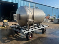 Zero rvs procestank/opslagtank op een aanhangwagen - afbeelding 6 van  6