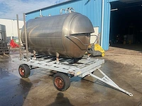 Zero rvs procestank/opslagtank op een aanhangwagen - afbeelding 2 van  6