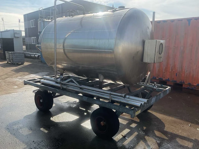 Zero rvs procestank/opslagtank op een aanhangwagen - afbeelding 5 van  6