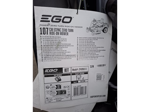 Zero turn zitmaaier, ego, zt4200e-s, 2022 - afbeelding 20 van  32