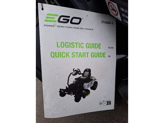Zero turn zitmaaier, ego, zt4200e-s, 2022 - afbeelding 21 van  32