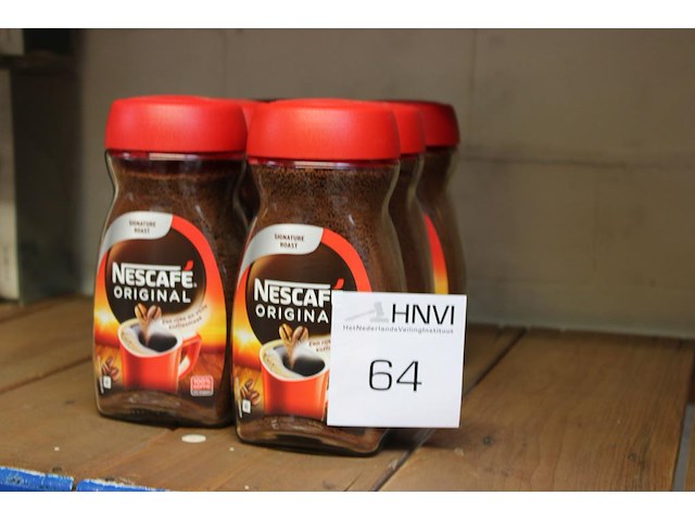 Zes bussen oploskoffie nescafe. - afbeelding 1 van  2