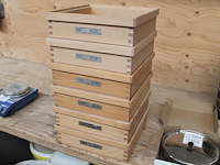 Zes controle-zeven met diverse maaswijdtes w.o. 500 um. - afbeelding 1 van  5