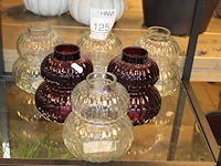 Zes decoratieve vazen hoogte 15 cm. - afbeelding 1 van  2