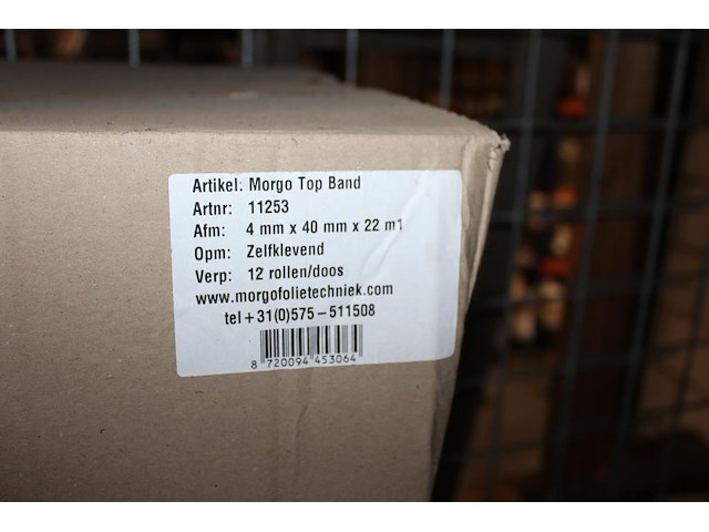 Zes dozen morgo topband. 4 x 40 mm x 22m. ca. 60 rollen. - afbeelding 2 van  3