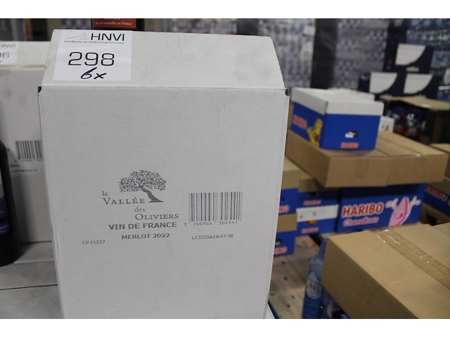 Zes dozen rode wijn cabernet sauvignon vallee des oliviers. 30 flessen. - afbeelding 3 van  3