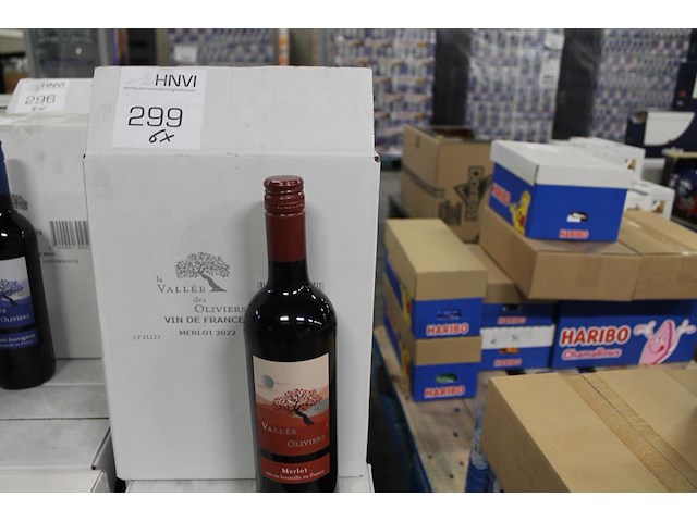 Zes dozen rode wijn cabernet sauvignon vallee des oliviers. 30 flessen. - afbeelding 1 van  3
