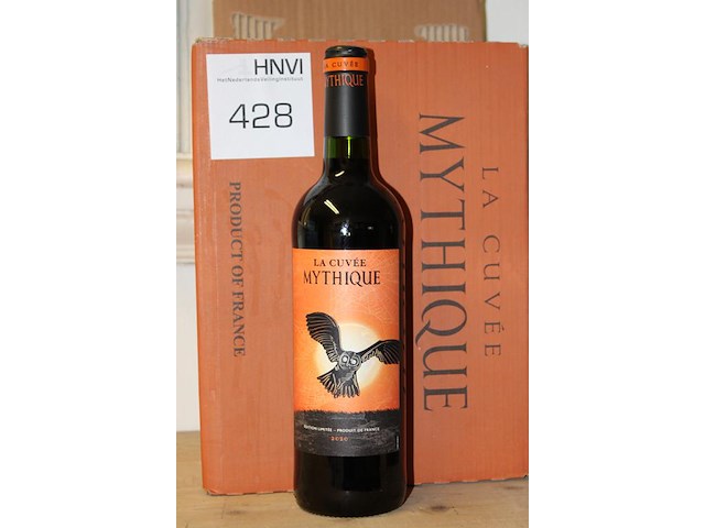 Zes flessen rode wijn la cuvee mythique 2020. - afbeelding 2 van  2