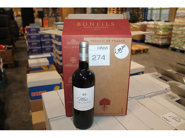 Zes flessen rode wijn mas delatour pays d'oc. - afbeelding 1 van  2