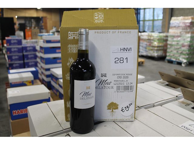 Zes flessen rode wijn mas delatour pays d'oc. - afbeelding 1 van  2