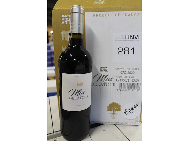 Zes flessen rode wijn mas delatour pays d'oc. - afbeelding 2 van  2