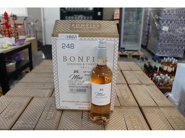 Zes flessen rosé wijn bonfils mas delatour 2022. - afbeelding 1 van  2