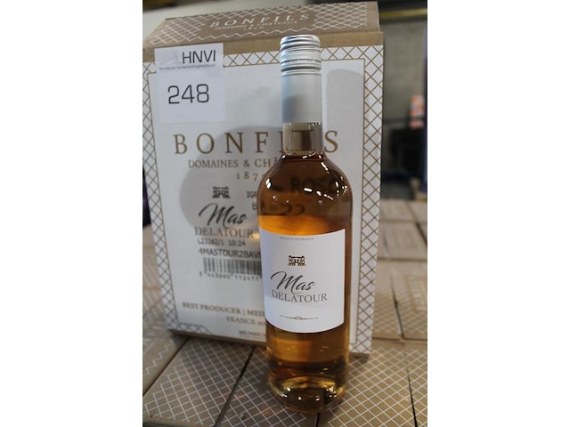 Zes flessen rosé wijn bonfils mas delatour 2022. - afbeelding 2 van  2