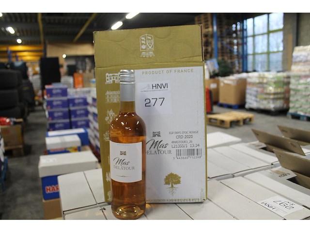 Zes flessen rose wijn mas delatour pays d'oc. - afbeelding 1 van  2